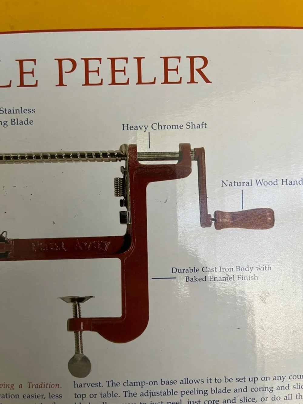 VINTAGE Back2Basics Red Apple Peeler